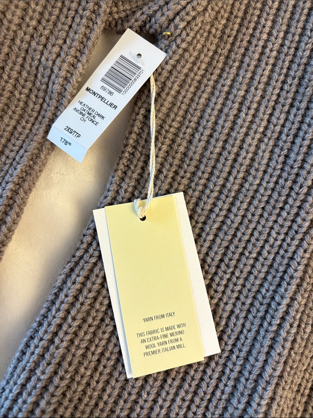 NWT Aritzia Wilfred Montpellier Turtleneck Sweater Dress - Heather Dark Oatmeal - Picture 2 of 3